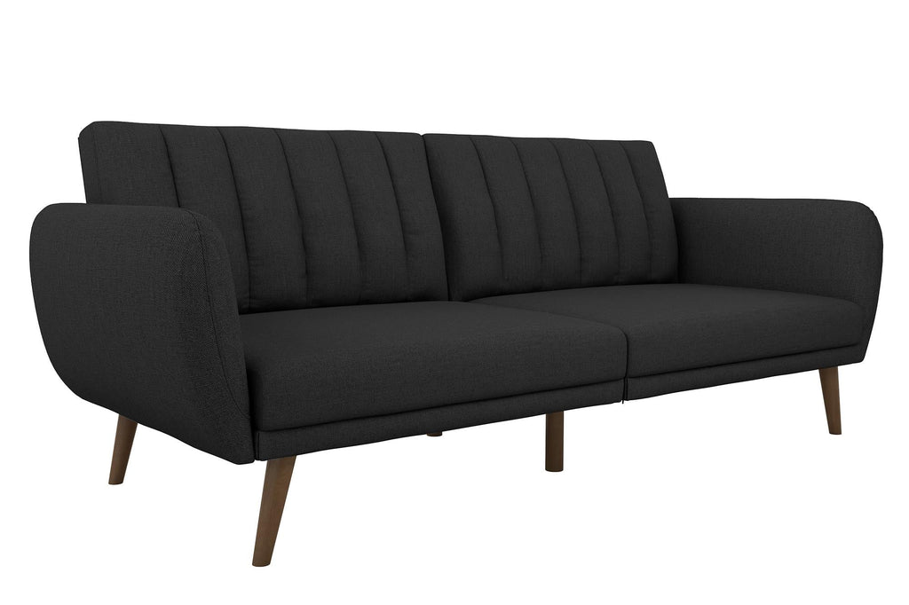 Novogratz Brittany Futon Sofa Bed - Dark Gray Linen