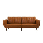 Novogratz Brittany Futon Sofa Bed - Camel Faux Leather