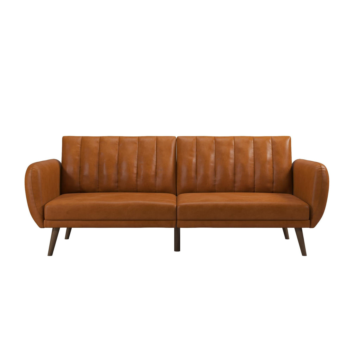 Novogratz Brittany Futon Sofa Bed - Camel Faux Leather