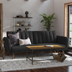 Novogratz Brittany Futon Sofa Bed - Dark Gray Linen
