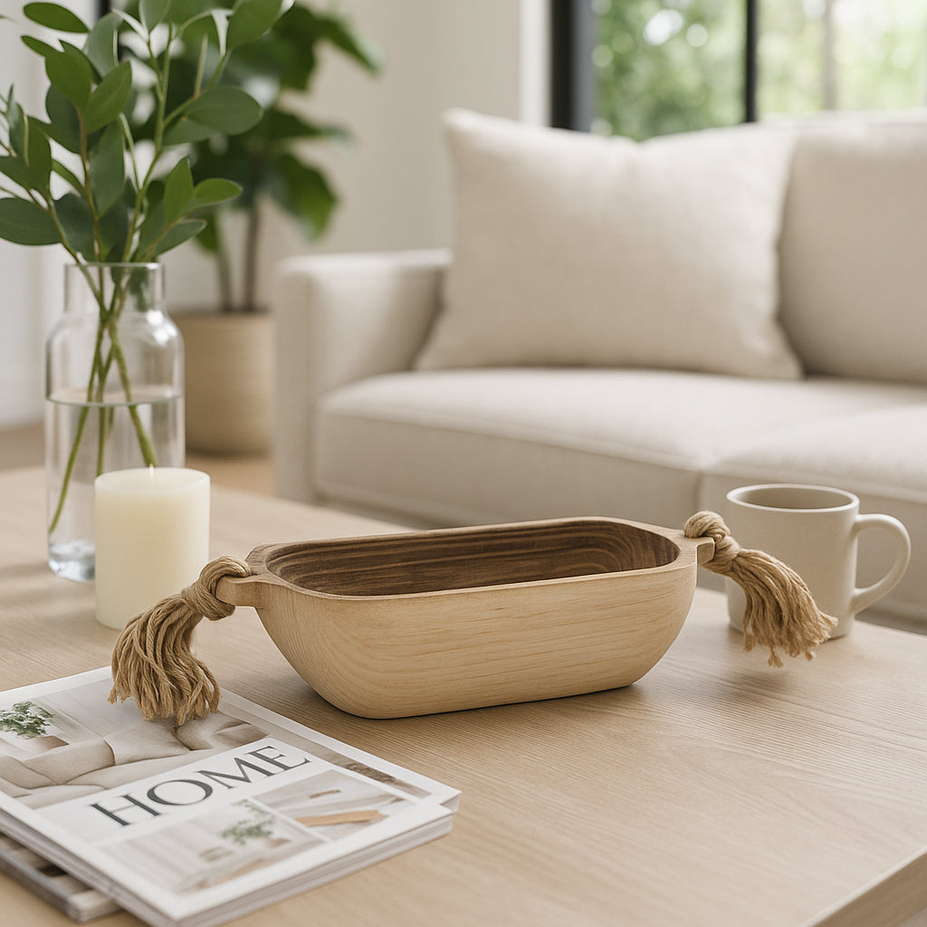 Trentonhaven Wood Tray, Brown, 15"
