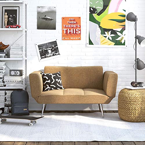 Novogratz Leyla Sleeper Loveseat - Tan