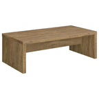Nette Rough-Hewn Coffee Table, Natural Brown, 47"