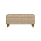 Sol Storage Bench Ottoman, Light Tan Woven, 40"