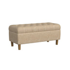 Sol Storage Bench Ottoman, Light Tan Woven, 40"