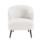 Neda Barrel Back Accent Chair, Soft Beige Boucle