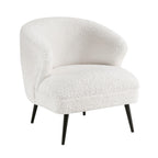Neda Barrel Back Accent Chair, Soft Beige Boucle