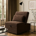 Danyl Convertible Sleeper Chair with Pull-Out Bed, Brown Corduroy