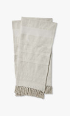 Hugh Woven Cotton Throw, Cream, 50" x 60"