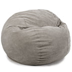 CordaRoy's Convertible Bean Bag Chair-Bed, Corduroy - King, Gray