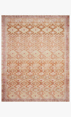 Layla Vintage-Look Rug, Natural and Spice