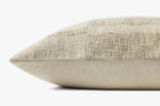 Broken-Stripe Lumbar Pillow, Beige and Natural, 16" x 26"