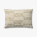 Broken-Stripe Lumbar Pillow, Beige and Natural, 16" x 26"
