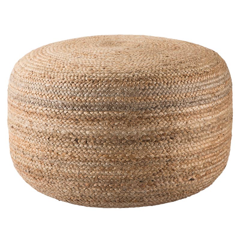 Saba Mesa Braided Jute Pouf, 29"
