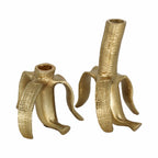 Sagebrook Haxtongrove gold taper candle holders set of 2
