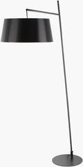 Surya Astro black arc floor lamp
