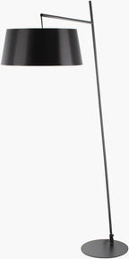 Surya Astro black arc floor lamp