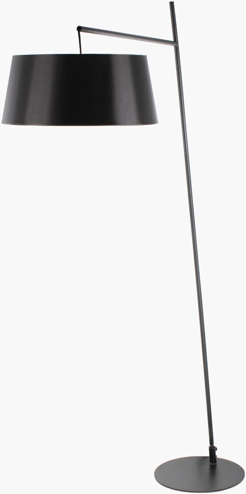 Surya Astro black arc floor lamp