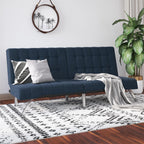 DHP Emily Convertible Futon, Navy Blue Linen