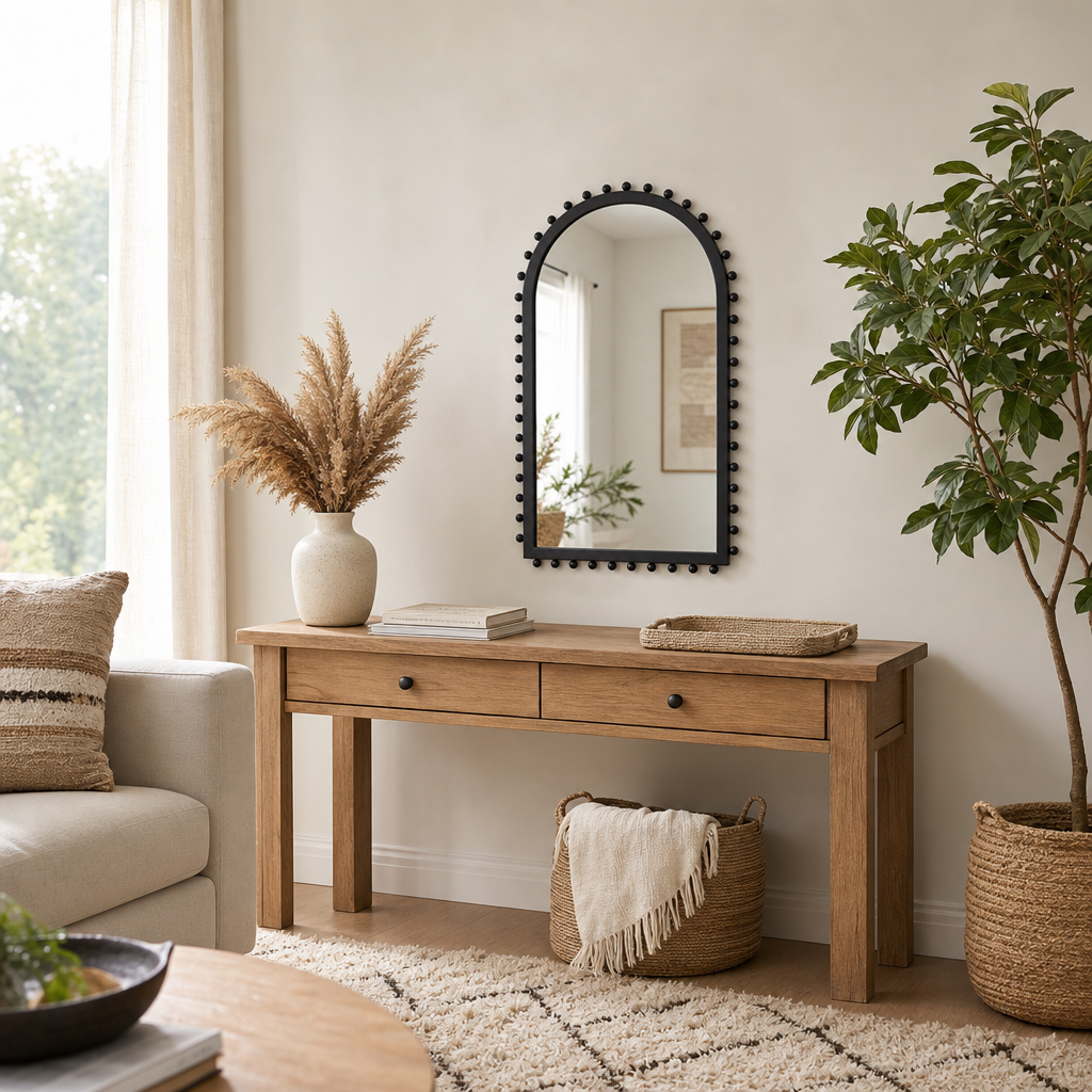 Oddton arched mirror angle view