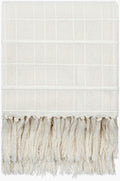 Prolo textured fringe throw blanket in cream