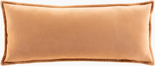 Cotton Velvet Throw Pillow, Camel, 20" x 20"