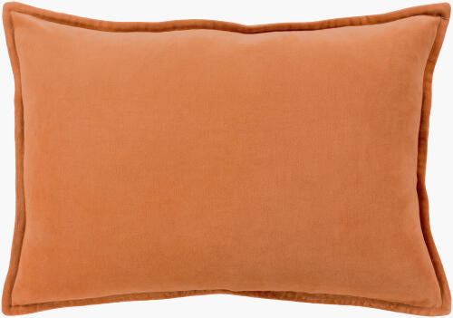 Cotton Velvet Throw Pillow, Camel, 20" x 20"