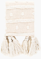 Dallan Woven Shag Throw, Cream, 50" x 60"
