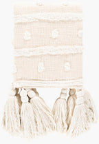 Dallan Woven Shag Throw, Cream, 50" x 60"