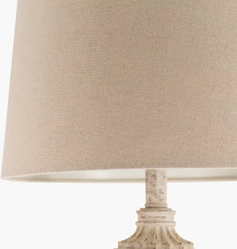 Edis Floor Lamp, Gray with Beige Linen Shade, 59"