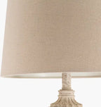 Edis Floor Lamp, Gray with Beige Linen Shade, 59"
