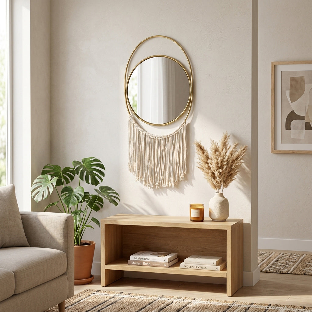 Julianport Gold Metal Mirror, 30"