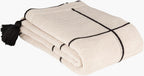 Fleck Tassel Throw, Beige and Black, 50" x 60"