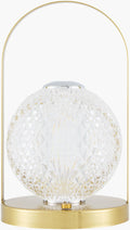 Furnas cordless rechargeable table lamp in brass