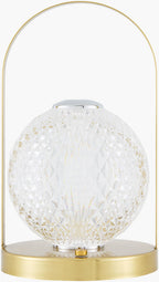 Furnas cordless rechargeable table lamp in brass