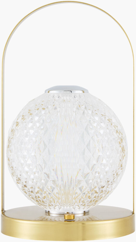 Furnas cordless rechargeable table lamp in brass