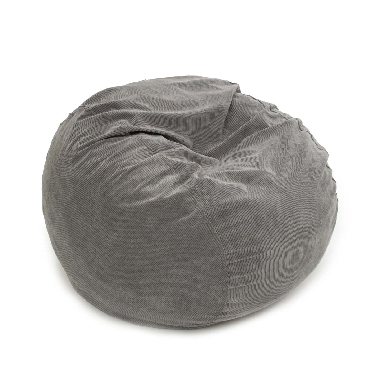 CordaRoy's Convertible Bean Bag Chair-Bed, Corduroy - Full, Gray