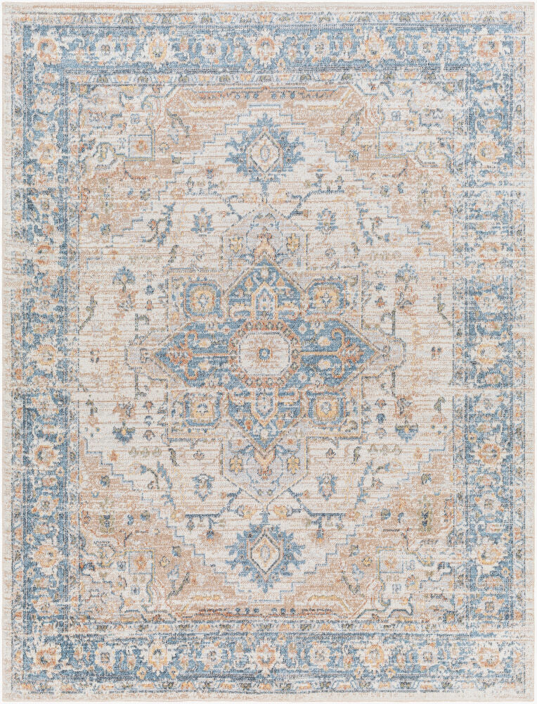Lillian Machine-Washable Rug, Beige Oatmeal Vintage
