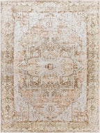Lillian Machine-Washable Rug, Warm Brown Traditional