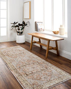 Lillian Machine-Washable Rug, Warm Brown Traditional