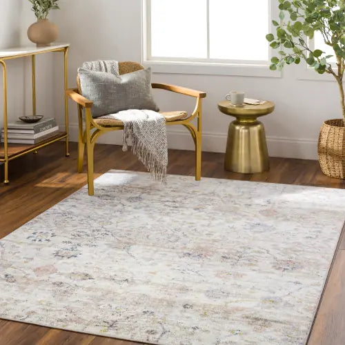 Lavadora Machine-Washable Rug, Taupe Oriental