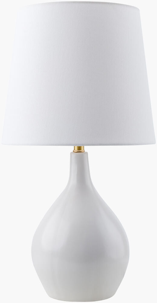 Rugged White Ceramic Table Lamp, 20"