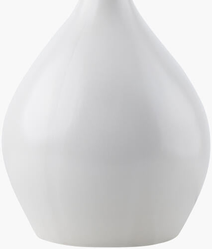 Rugged White Ceramic Table Lamp, 20"