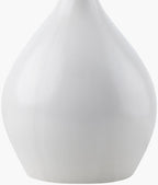 Rugged White Ceramic Table Lamp, 20"