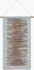 Santos Woven Leather and Jute Wall Hanging, 44" x 22"