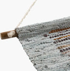 Santos Woven Leather and Jute Wall Hanging, 44" x 22"