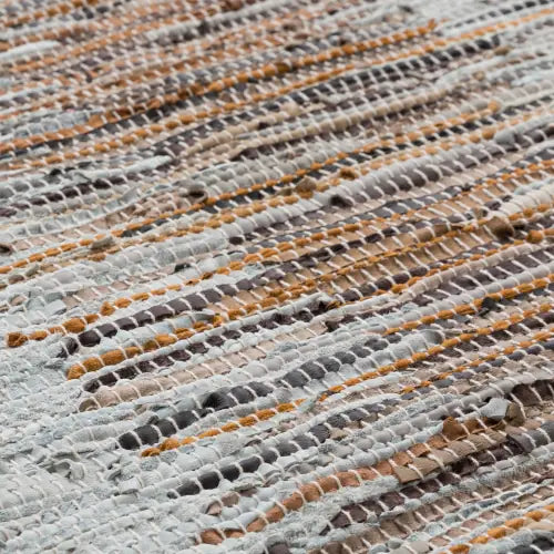 Santos Woven Leather and Jute Wall Hanging, 44" x 22"