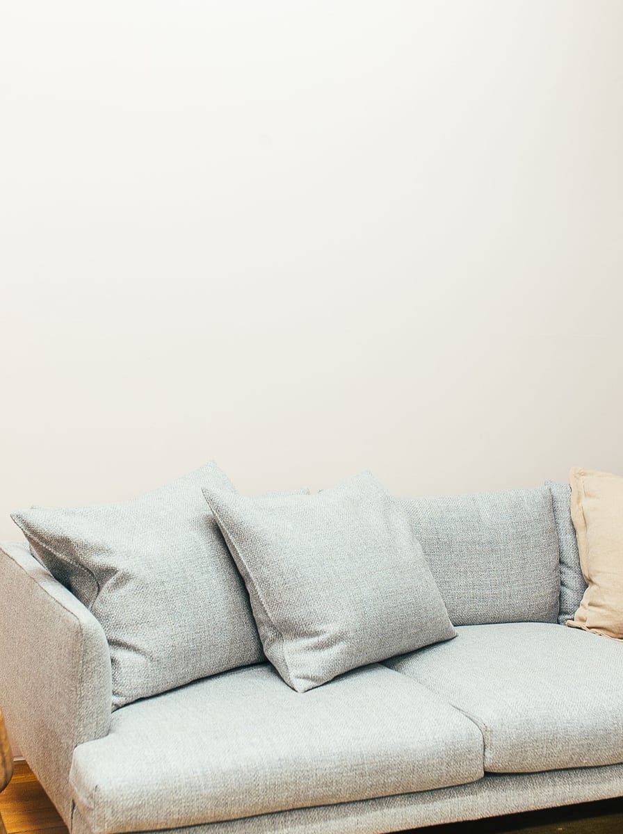 Linen-Upholstered Loveseat
